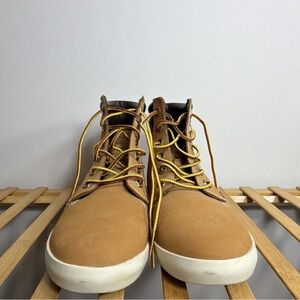 Timberland Tan Chukka Boots with Yellow Laces